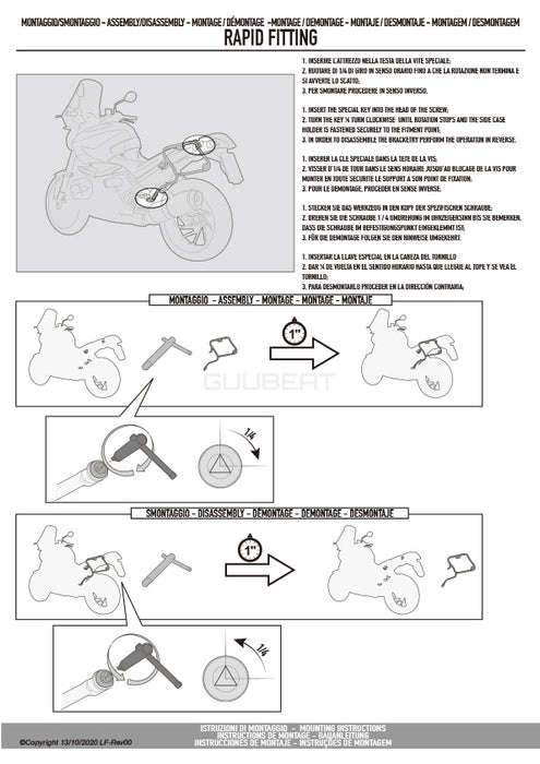 GIVI PLX4130 サイドケースホルダー MONOKEY SIDE ( モノキーサイド ) V37 / V35 用／KAWASAKI ニンジャ 1000 SX専用