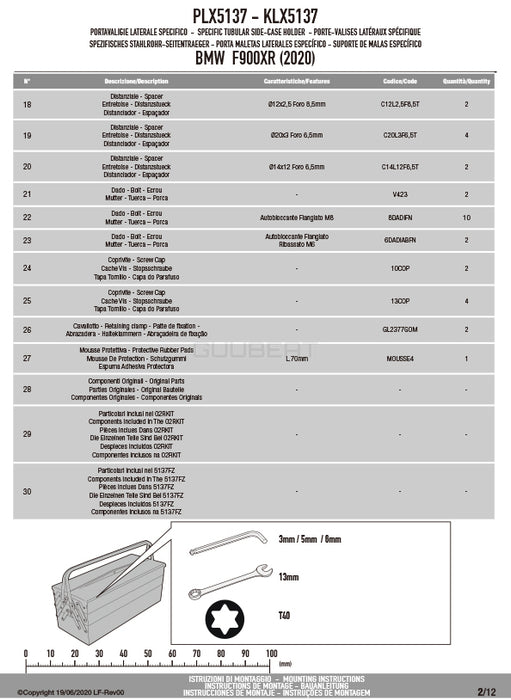 GIVI PLX5137 サイドケースホルダー MONOKEY SIDE ( モノキーサイド ) V37 / V35 用／BMW F 900 XR専用