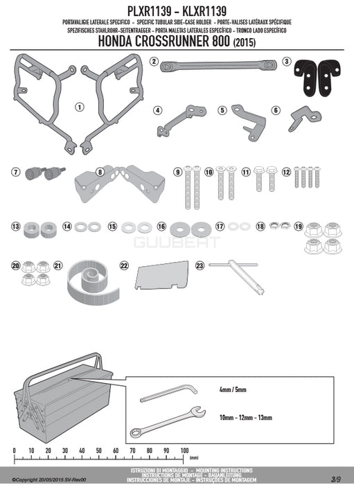 GIVI PLXR1139 サイドケースホルダー MONOKEY SIDE ( モノキーサイド ) V37 / V35 用 ラピッドリリース機能付き／HONDA VFR800X クロスランナー専用