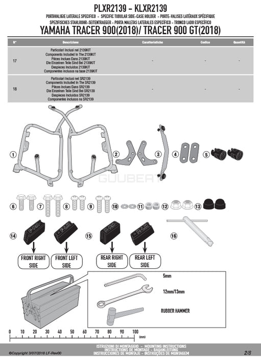 GIVI PLXR2139 サイドケースホルダー MONOKEY SIDE ( モノキーサイド ) V37 / V35 用 ラピッドリリース機能付き／YAMAHA トレーサー 900 / YAMAHA トレーサー 900 GT専用