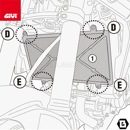 GIVI PR3117 ラジエーターガード コアガード ステンレス製 ブラック／SUZUKI Vストローム 1050専用