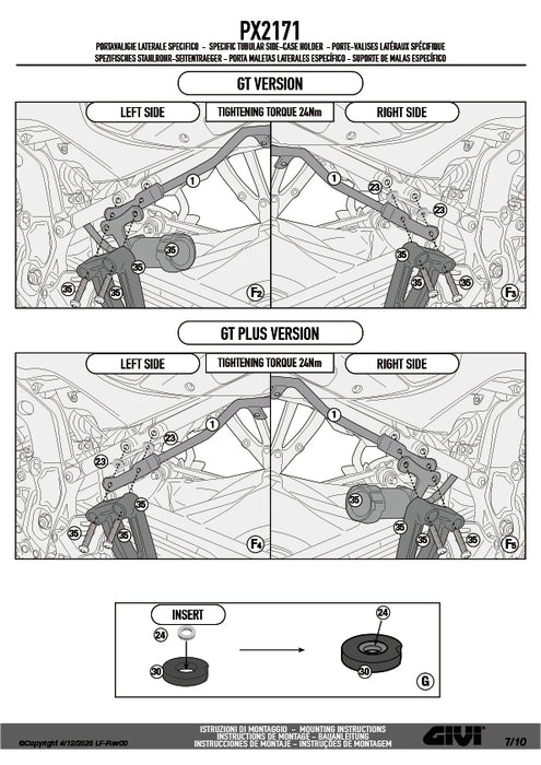 GIVI PX2171 サイドケースホルダー MONOKEY TECH 3タイプ｜YAMAHA トレーサー 9 / トレーサー 9 GT 対応