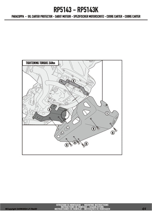 GIVI RP5143 スキッドプレート アンダーガード エンジン下保護用｜BMW R 1300 GS / R 1300 GS ADVENTURE 対応