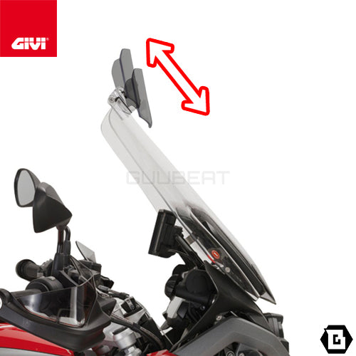 GIVI S180F スポイラー スクリーン 可動式 汎用 ユニバーサル タイプ スモーク