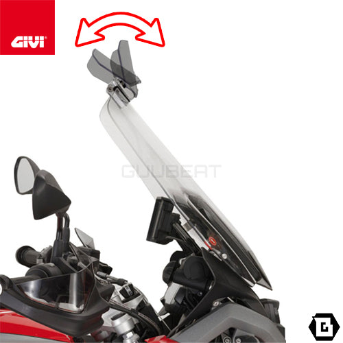 GIVI S180T スポイラー スクリーン 可動式 汎用 ユニバーサル タイプ クリア