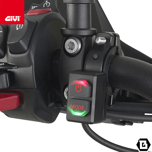 GIVI S312 フォグランプ ユニバーサル LEDフォグランプ 左右セット ブラックアルミボディ 取付部 直径21mm - 25mm対応 ブラック