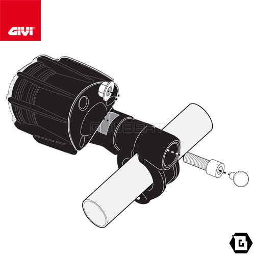 GIVI S322 フォグランプ ユニバーサル フォグランプ LEDフォグランプ 左右セット 取付部 直径21mm - 25mm対応／KAWASAKI ヴェルシス 650 / KTM 390 アドベンチャー / HONDA 400X / KTM 790 アドベンチャー R他専用