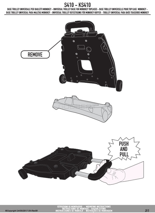 GIVI S410 トロリーベース トップケースキャリー MONOKEY トップケース用