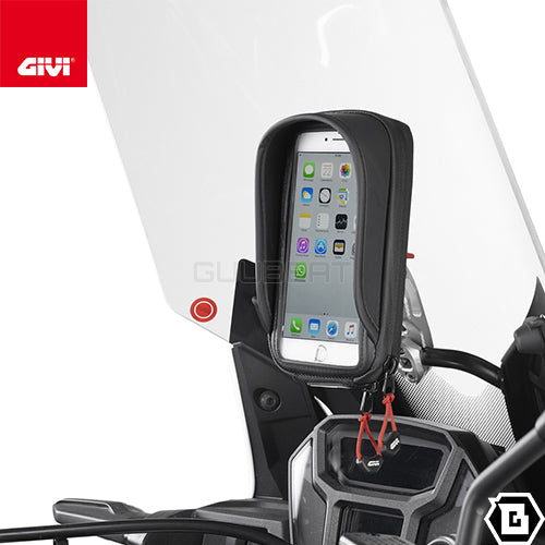 GIVI S902A スマホホルダー スクリーンマウント用 アルミニウム製 アルミニウム／HONDA 400X / HONDA CB500X / HONDA CRF1000L アフリカツイン / HONDA CRF1000L アフリカツイン / HONDA CRF1000L アフリカツインADVSPORTS専用