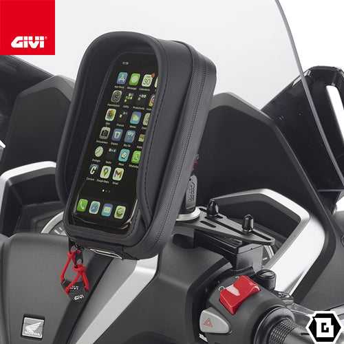 GIVI S904B スマホホルダー マウント ブレーキ/クラッチオイルリザーバー取付用 アルミニウム製