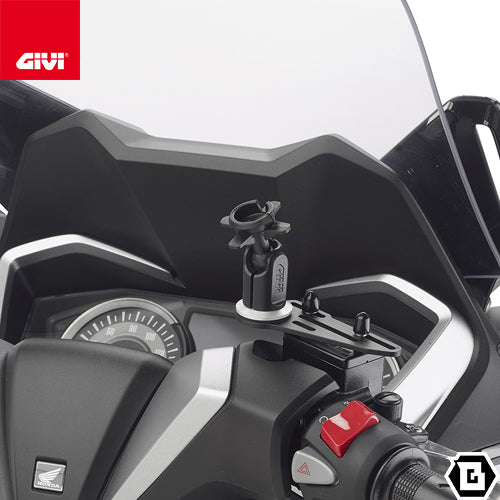 GIVI S904B スマホホルダー マウント ブレーキ/クラッチオイルリザーバー取付用 アルミニウム製