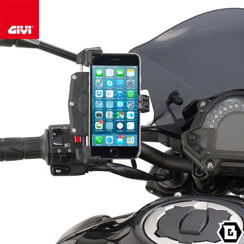 GIVI S920M SMART CLIP スマホホルダー 外寸112 x 52mm - 148 x 75mm用