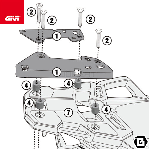 GIVI SR1192 キャリア スペシャルリアラック トップケース用／HONDA NC750X専用