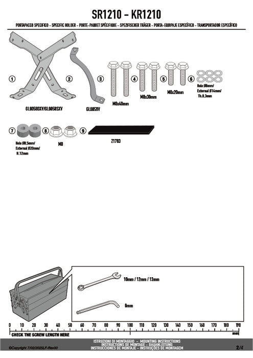 GIVI SR1210 リアキャリア MONOKEY／MONOLOCKタイプ｜HONDA CL 500 対応