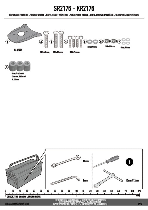 GIVI SR2176 キャリア スペシャルリアラック トップケース用（MONOLOCKベース別売）｜YAMAHA トリシティ 125 対応