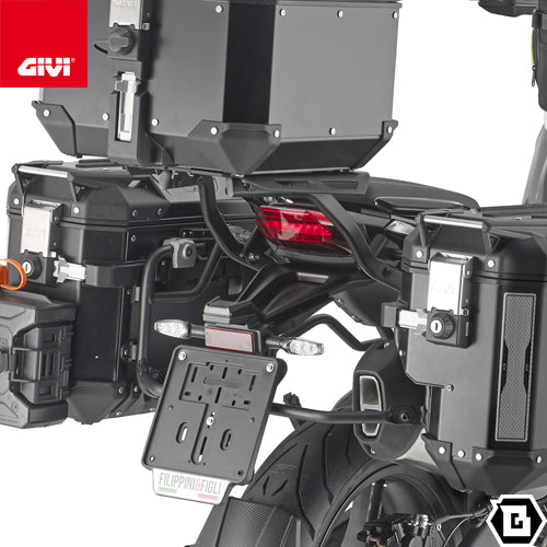 GIVI SR8719 キャリア スペシャルリアラック トップケース用（MONOKEY / MONOLOCKベース別売）｜BENELLI TRK 702 / TRK 702 X / QJ MOTOR SRT 700 SX 対応