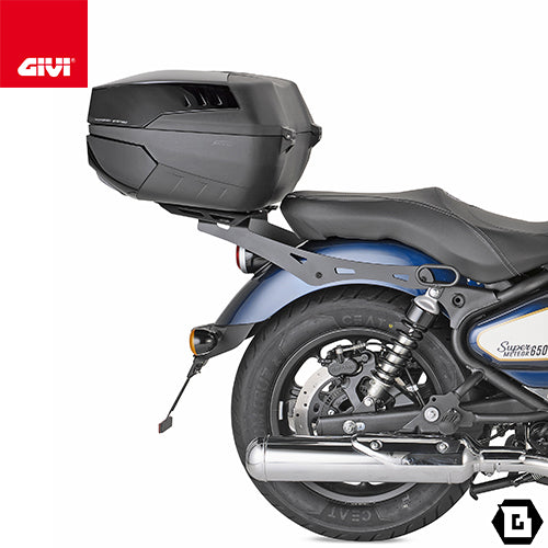 GIVI SR9060 キャリア スペシャルリアラック トップケース用（MONOKEY / MONOLOCKベース別売）｜ROYAL ENFIELD スーパーメテオ 650 対応