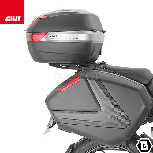 GIVI SRA2159 キャリア アルミニウム製 スペシャルリアラック モノキー ( MONOKEY ) トップケース用 ブラック／YAMAHA トレーサー 9 / YAMAHA トレーサー 9 GT / YAMAHA トレーサー 9 GT プラス専用