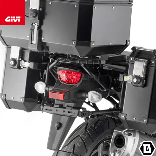 GIVI SRA3117 キャリア アルミニウム製 スペシャルリアラック モノキー ( MONOKEY ) トップケース用 ブラック／SUZUKI Vストローム 1050 DE / SUZUKI Vストローム 1050 / SUZUKI Vストローム 1050 XT / SUZUKI Vストローム 1050 SE専用