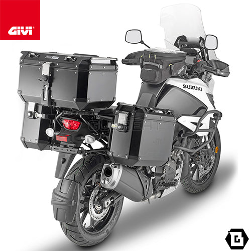 GIVI SRA3117 アルミニウム製 リアキャリア モノキー（MONOKEY）トップケース用 ブラック／SUZUKI Vストローム 1050専用