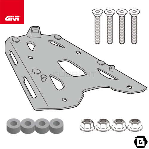 GIVI SRA5138B キャリア アルミニウム製 スペシャルリアラック モノキー ( MONOKEY ) トップケース用 ブラック／BMW S 1000 XR専用