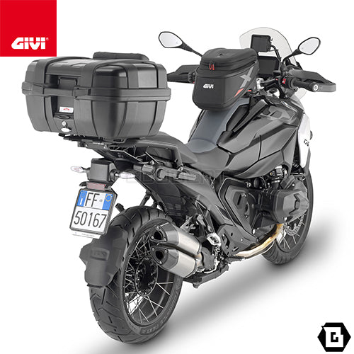 GIVI SRA5143 アルミニウム製 リアキャリア モノキー トップケース用 ブラック／BMW C 400 X / BMW R 1300 GS ADVENTURE専用