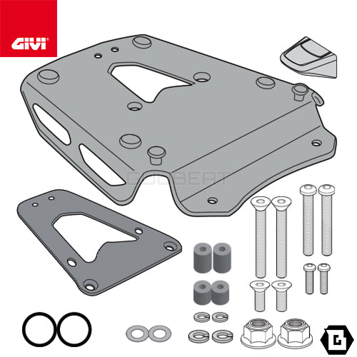 GIVI SRA6422 アルミニウム製 リアキャリア モノキー（MONOKEY）トップケース用 ブラック／TRIUMPH タイガー 1200 GT専用