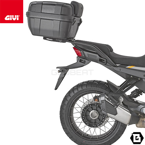 GIVI SRA8208 キャリア アルミニウム製 スペシャルリアラック モノキー ( MONOKEY ) トップケース用 ブラック／MOTO GUZZI ステルヴィオ 1000専用