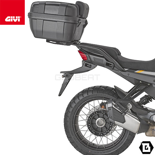 GIVI SRA8208 アルミニウム製 リアキャリア モノキー（MONOKEY）トップケース用 ブラック／MOTO GUZZI ステルヴィオ 1000専用