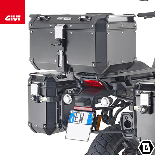 GIVI SRA8400 アルミニウム製 リアキャリア モノキー（MONOKEY）トップケース用 ブラック／HARLEY DAVIDSON パンアメリカン 1250専用