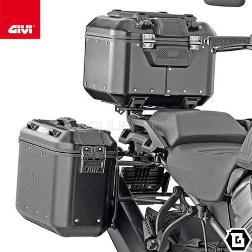 GIVI SRA8400 アルミニウム製 リアキャリア モノキー（MONOKEY）トップケース用 ブラック／HARLEY DAVIDSON パンアメリカン 1250専用
