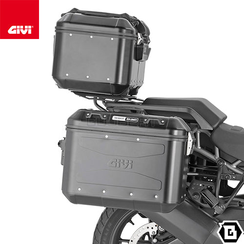 GIVI SRA8400 アルミニウム製 リアキャリア モノキー（MONOKEY）トップケース用 ブラック／HARLEY DAVIDSON パンアメリカン 1250専用