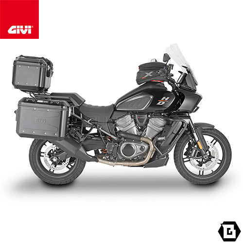 GIVI SRA8400 アルミニウム製 リアキャリア モノキー（MONOKEY）トップケース用 ブラック／HARLEY DAVIDSON パンアメリカン 1250専用