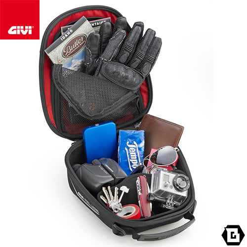 GIVI ST605+ タンクバッグ TanklockED対応 キー付き 5L 防水仕様｜反射プリント付 スマホホルダー・レインカバー付