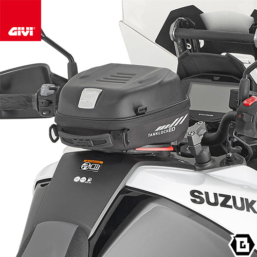 GIVI ST605+ タンクバッグ TanklockED対応 キー付き 5L 防水仕様｜反射プリント付 スマホホルダー・レインカバー付