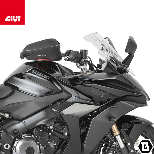 GIVI ST605+ タンクバッグ TanklockED対応 キー付き 5L 防水仕様｜反射プリント付 スマホホルダー・レインカバー付