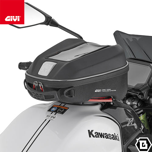 GIVI ST611+ タンクバッグ TANKLOCK対応 6L 防水仕様｜スマホ収納付 レインカバー・反射プリント付