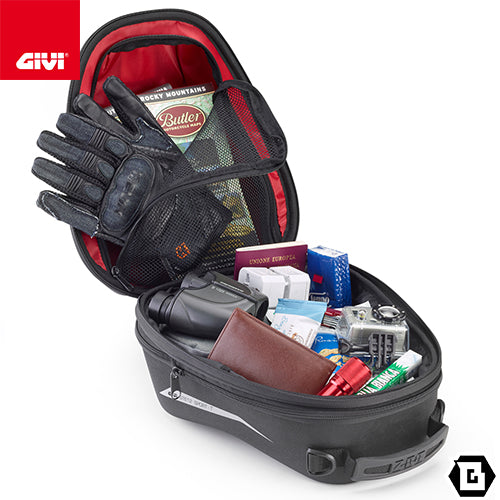 GIVI ST612+ タンクバッグ TANKLOCK対応 12〜15L可変 防水仕様｜スマホホルダー・レインカバー付