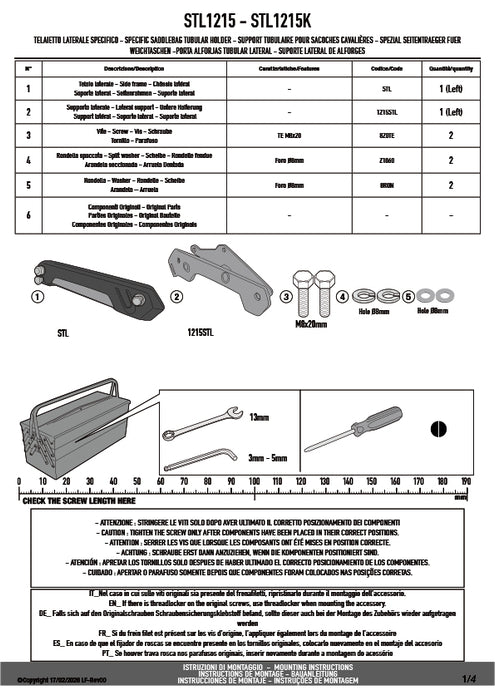 GIVI STL1215 STELTH サイドバッグホルダー STELTHシステム 左側専用 EASY12L専用 EASY12L｜HONDA CB1000 ホーネット 対応