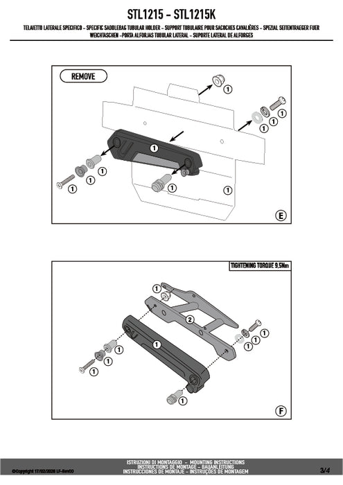 GIVI STL1215 STELTH サイドバッグホルダー STELTHシステム 左側専用 EASY12L専用 EASY12L｜HONDA CB1000 ホーネット 対応