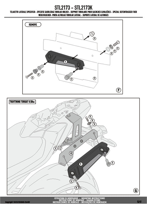 GIVI STL2173 STELTH サイドバッグホルダー STELTHシステム 左右セット EASY12L / EASY12R専用 EASY12L / EASY12R｜YAMAHA MT-07 対応