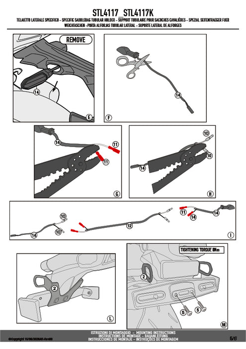 GIVI STL4117 サイドバッグホルダー STELTHシステム 左右セット EASY12L / EASY12R専用｜KAWASAKI Z 650 / Z 650 S 対応