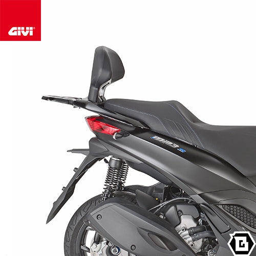 GIVI TB5622A バックレスト ブラック／PIAGGIO MP3 310専用