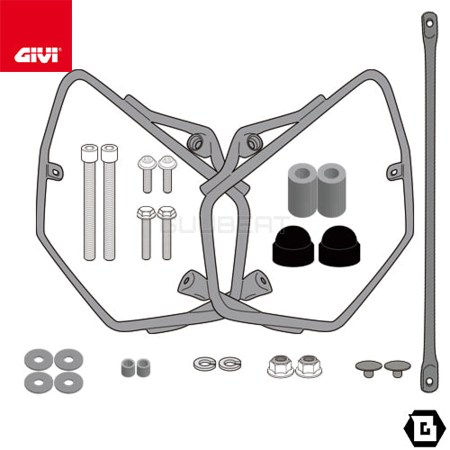 GIVI TE2156 サイドバッグホルダー イージーロック (EASYLOCK) ST609 専用／YAMAHA MT-09 SP / YAMAHA MT-09専用