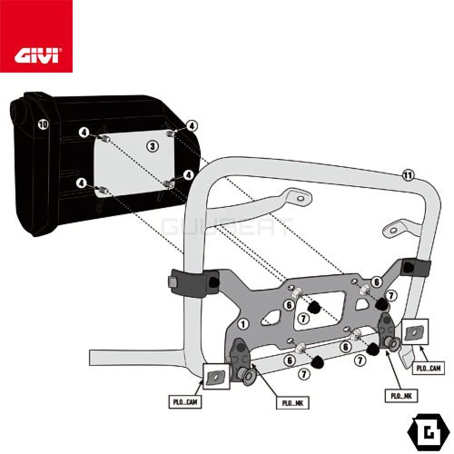 GIVI TL1192KIT ツールボックスステー S250用 フィッティングキット｜HONDA CRF1100L アフリカツイン / CRF1100L アフリカツインADVSPORTS / NC750X 対応