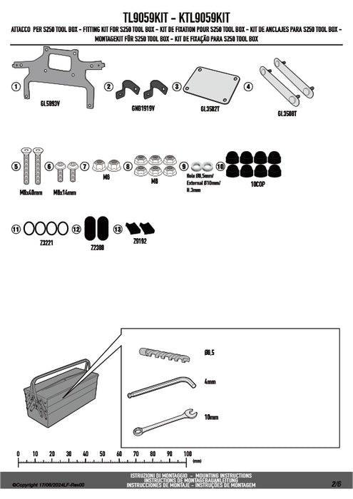 GIVI TL9059KIT ツールボックスステー S250用 フィッティングキット／ROYAL ENFIELD ヒマラヤ専用