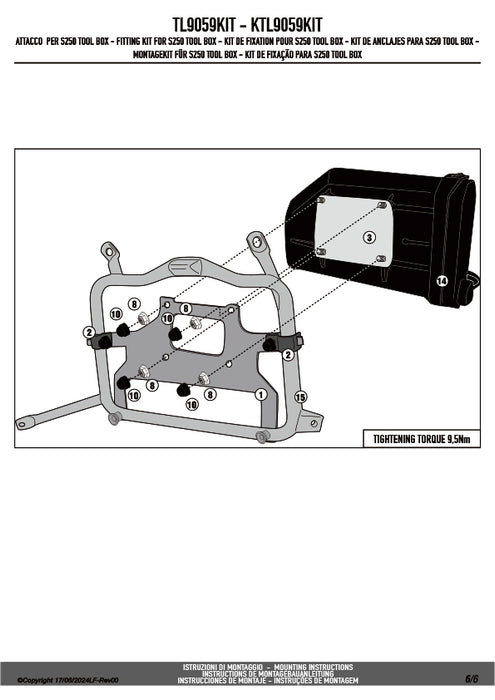 GIVI TL9059KIT ツールボックスステー S250用 フィッティングキット／ROYAL ENFIELD ヒマラヤ専用