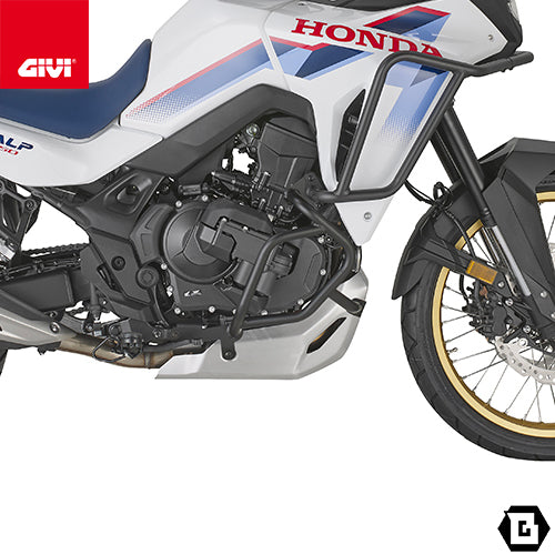 GIVI TN1222 エンジンガード クラッシュバー ブラック スチール製｜HONDA XL750 トランザルプ E-CLUTCH 対応