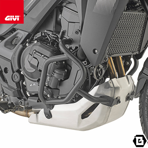 GIVI TN1222 エンジンガード クラッシュバー ブラック スチール製｜HONDA XL750 トランザルプ E-CLUTCH 対応