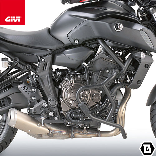 GIVI TN2130 エンジンガード クラッシュバー ブラック／YAMAHA トレーサー 700 / YAMAHA MT-07専用